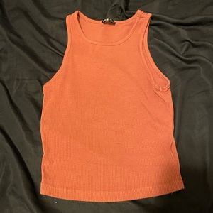 salmon tank top not cropped never worn
